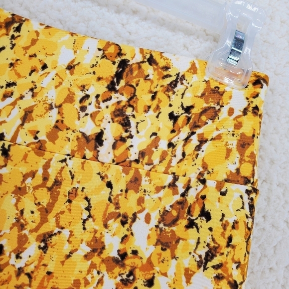 Carmen Marc Valvo Skirt M Floral Boho Chic Colorful Pencil Stretch Midi Cover - Picture 4 of 9